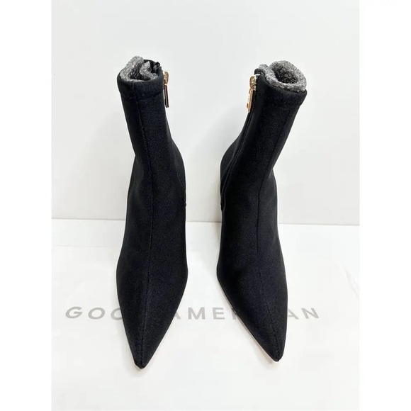 Good American Boots High Kickstand Black Pointed Toe Neoprene Booties Size 8 NIB - Picture 2 of 8